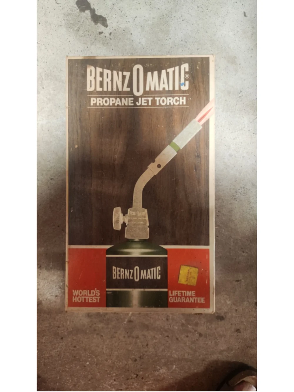 Vintage BernzOmatic Propane Jet Torch Kit w/ Fuel Cylinder Box & Warranty Card